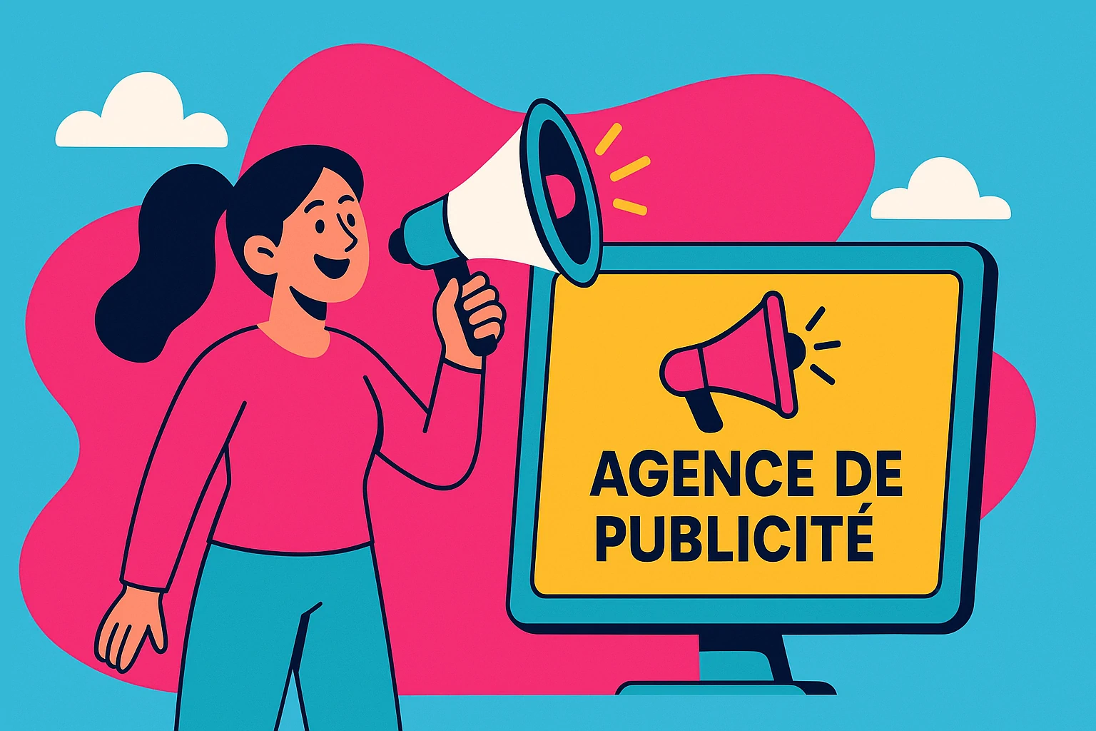 Illustration pour la base des agences de publicité Illustration for email base 2021 Advertising agencies in the Grand Est region